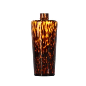 Amber Leopard Glass Bottle