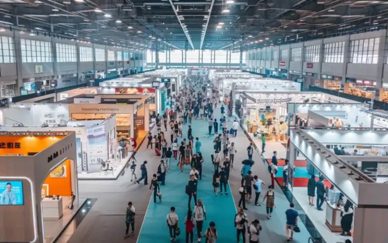 Buyers and suppliers networking at Canton Fair Autumn 2025 glassware section