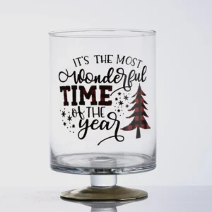 Hurricane Candle Holder with Xmas motifs