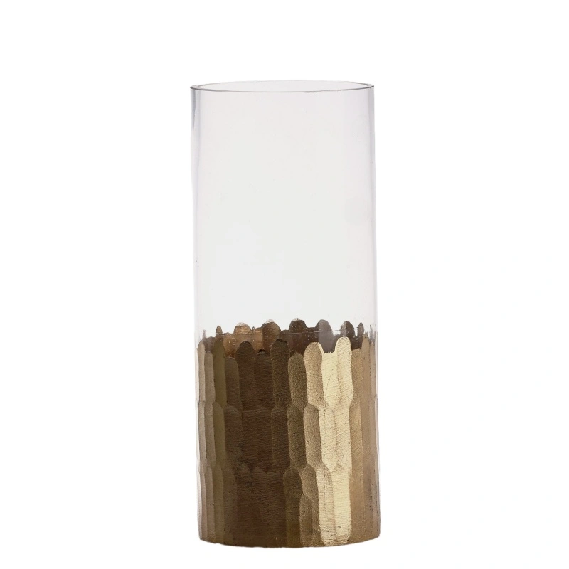 Gold Honeycomb Cylinder Vase - Image 4