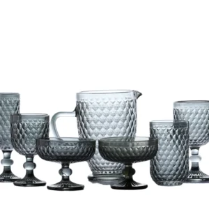Modern Grey Drinking Glasses Set