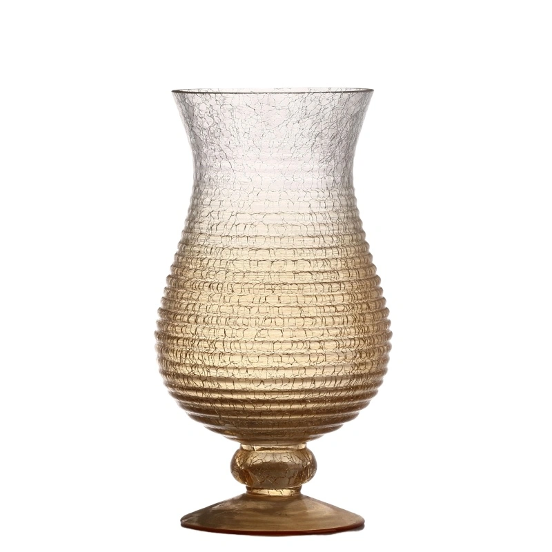 Glass Hurricane with Short Stand