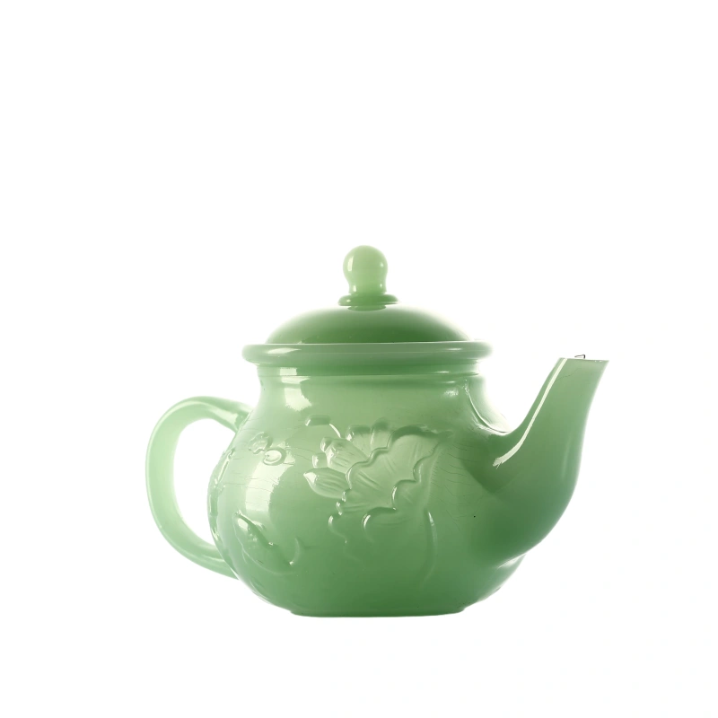 Natural Green Jade Teapot Set - Image 3