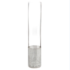 Bling Rhinestone Glass Cylinder Vase