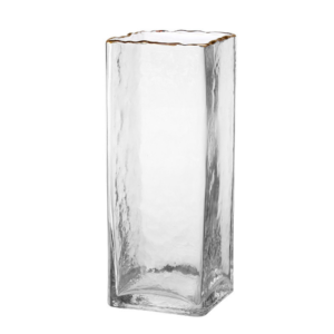 Golden Square Glass Vase