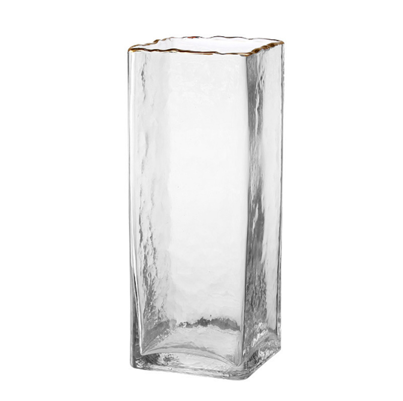 Golden Square Glass Vase