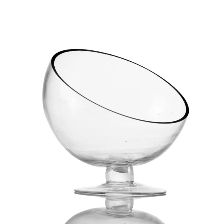 Stem Glass Slanted Candle Holder
