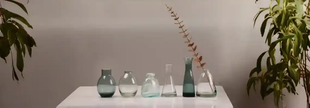 coloful glass bud vase